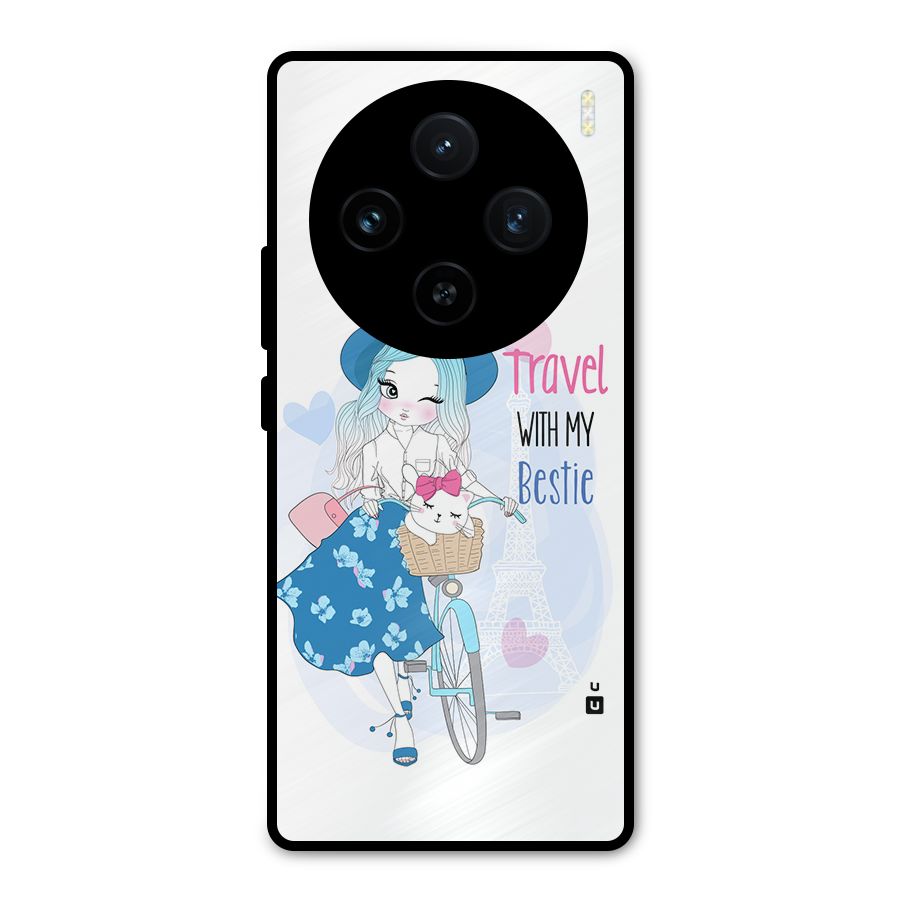 Travel With My Bestie Metal Back Case for Vivo X100