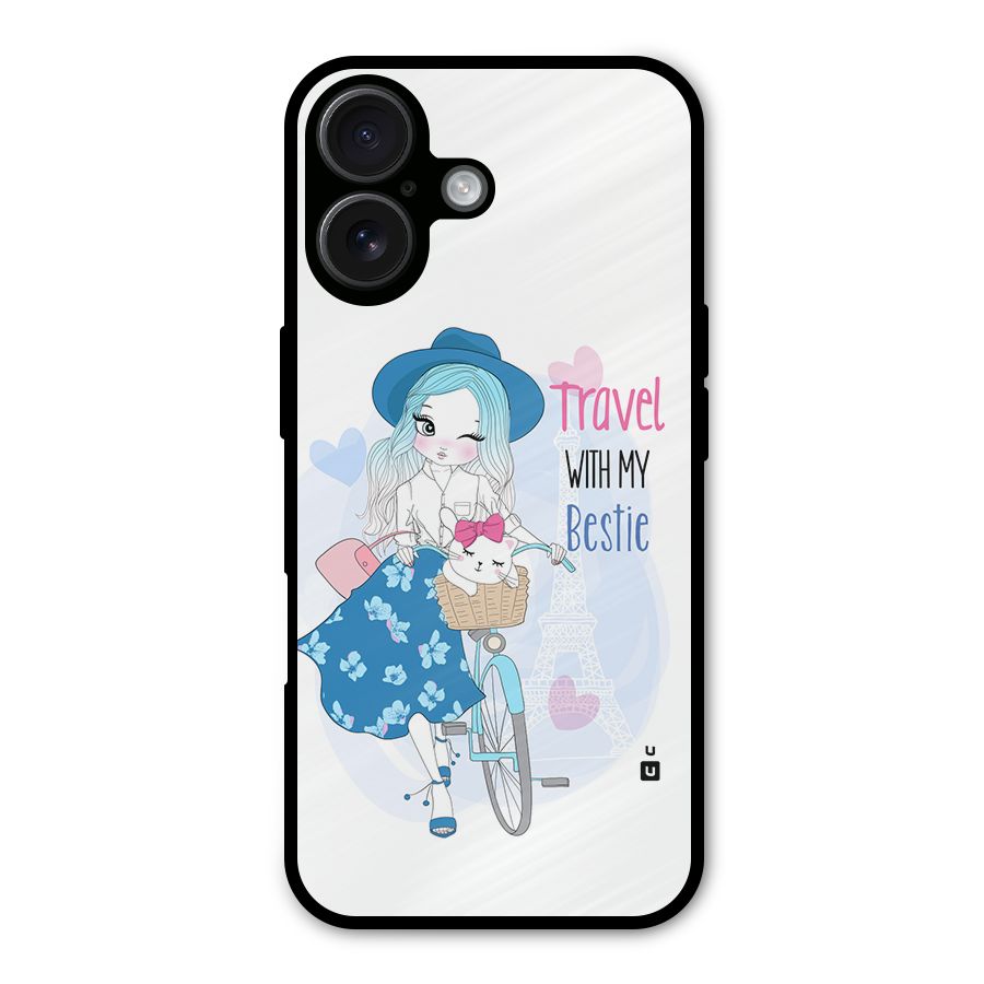 Travel With My Bestie Metal Back Case for iPhone 16