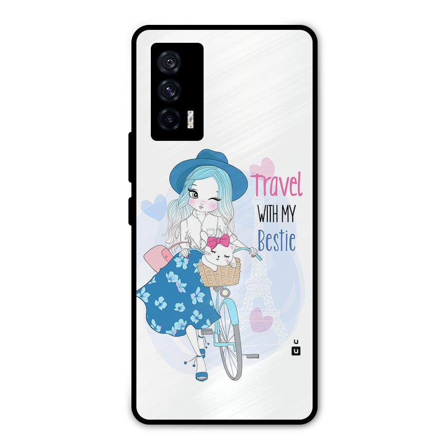 Travel With My Bestie Metal Back Case for iQOO 7 5G