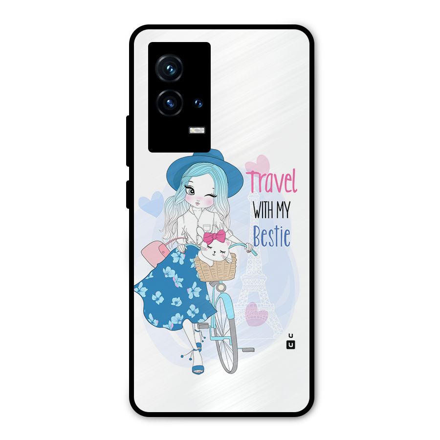 Travel With My Bestie Metal Back Case for iQOO 9 5G