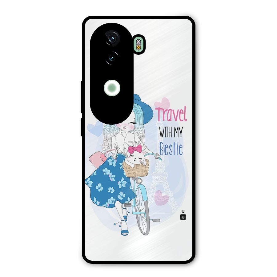 Travel With My Bestie Metal Back Case for iQOO Z9s
