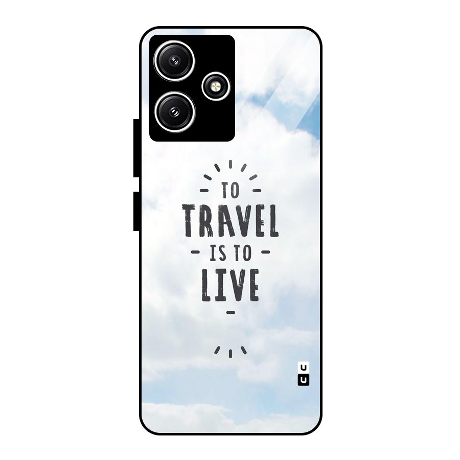 Travel is Life Glass Back Case for Redmi 12 5G