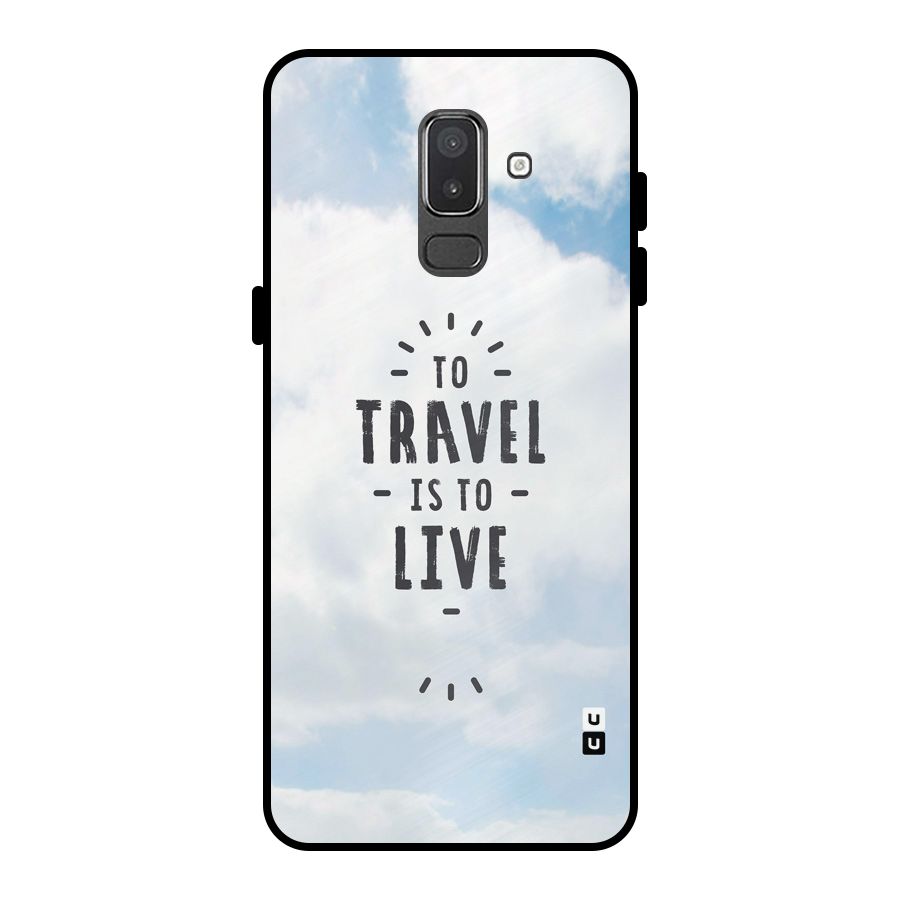 Travel is Life Metal Back Case for Galaxy On8 (2018)