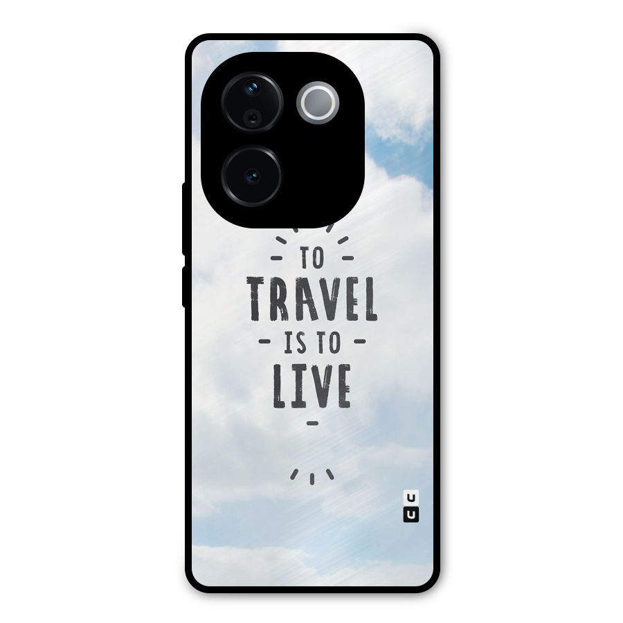Travel is Life Metal Back Case for Vivo T3 Pro