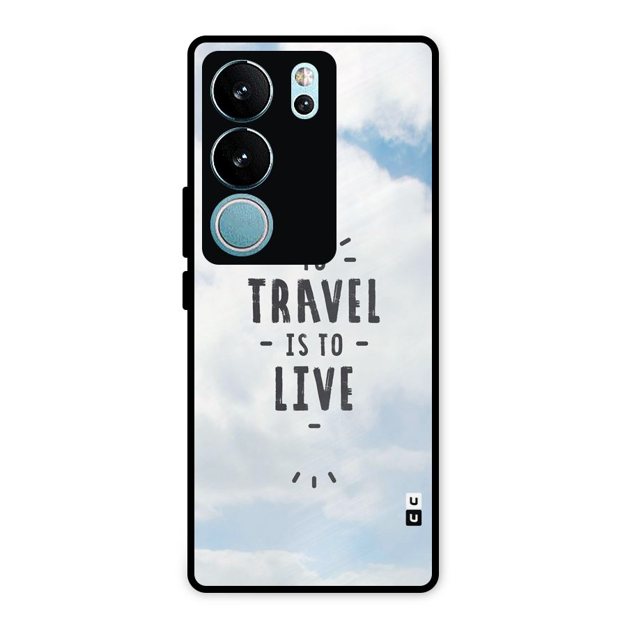 Travel is Life Metal Back Case for Vivo V29 Pro