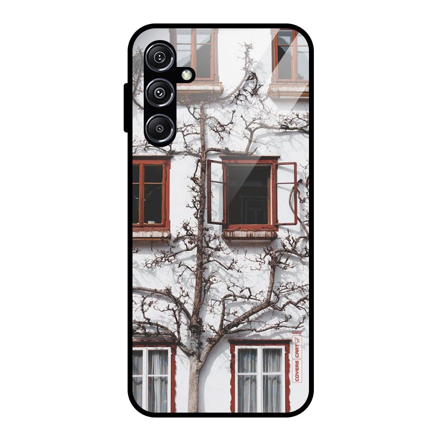 Tree House Glass Back Case for Galaxy M34 5G