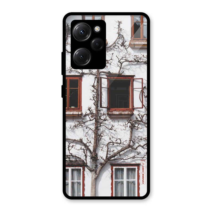 Tree House Glass Back Case for Poco X5 Pro