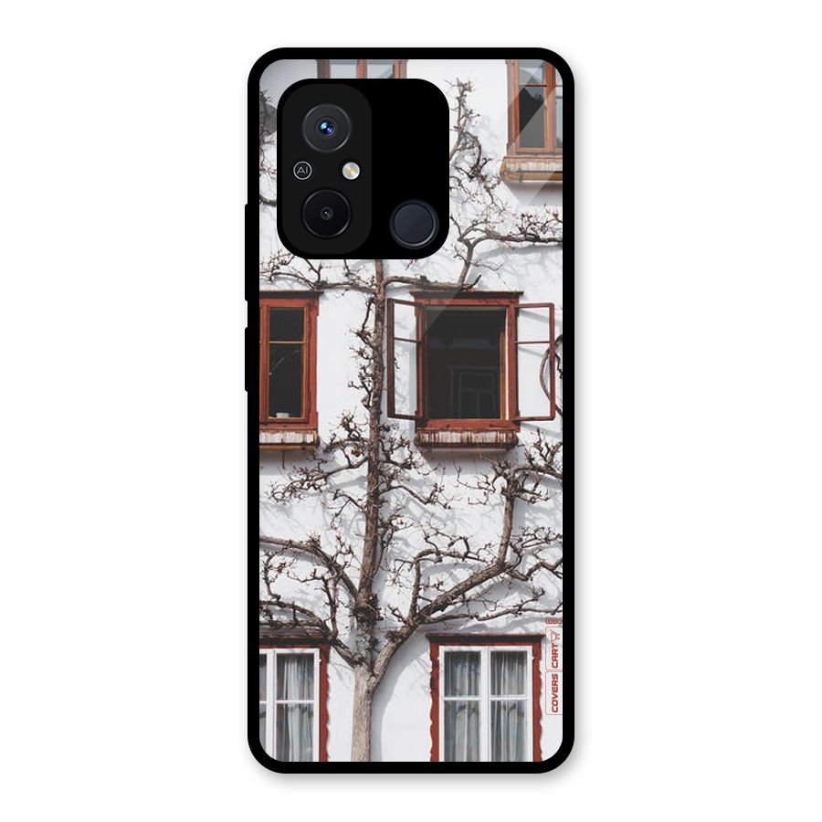 Tree House Glass Back Case for Redmi 12C