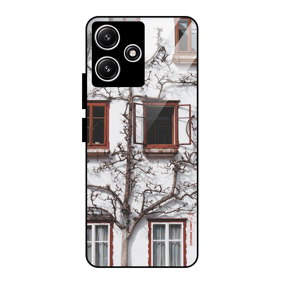 Tree House Glass Back Case for Redmi 12 5G