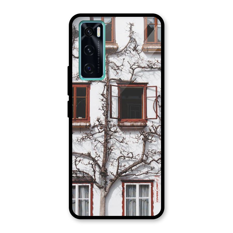 Tree House Glass Back Case for Vivo V20 SE