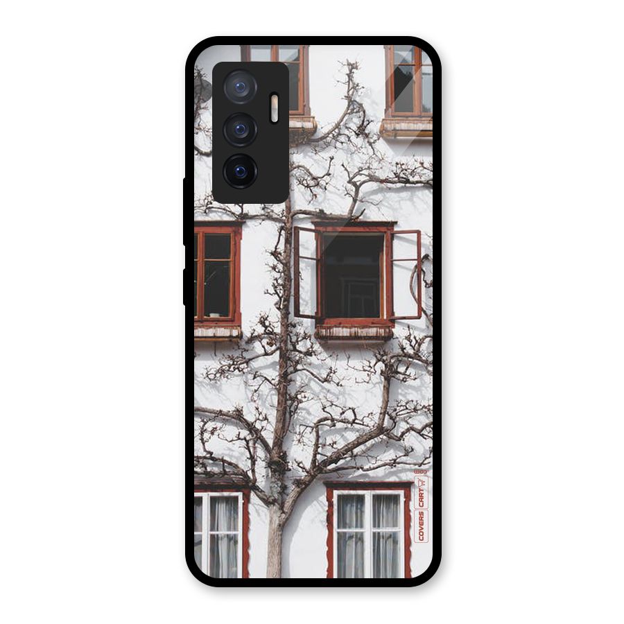 Tree House Glass Back Case for Vivo V23e