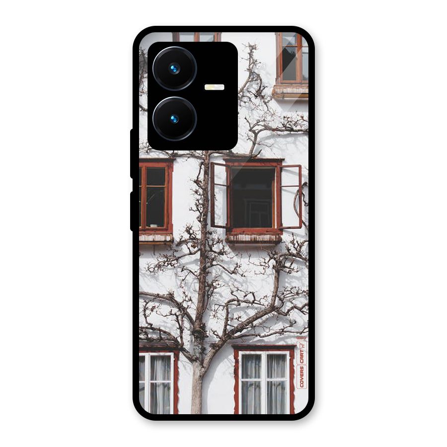 Tree House Glass Back Case for Vivo Y22s