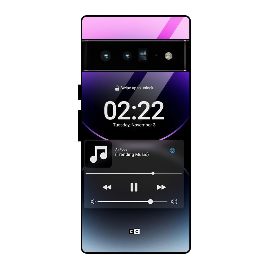 Trending Music Glass Back Case for Google Pixel 6 Pro