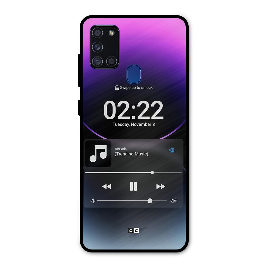 Trending Music Metal Back Case for Galaxy A21s