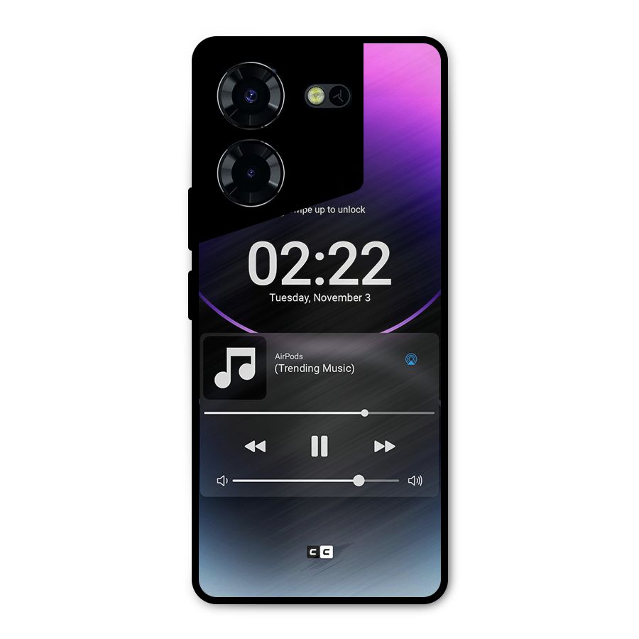 Trending Music Metal Back Case for Tecno Pova 5 Pro 5G
