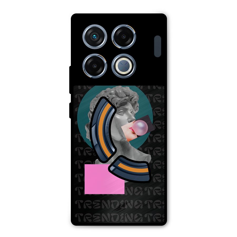 Trending Typo Metal Back Case for Infinix GT 20 Pro