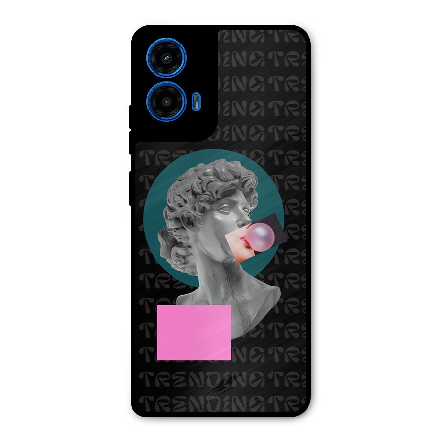 Trending Typo Metal Back Case for Moto G45