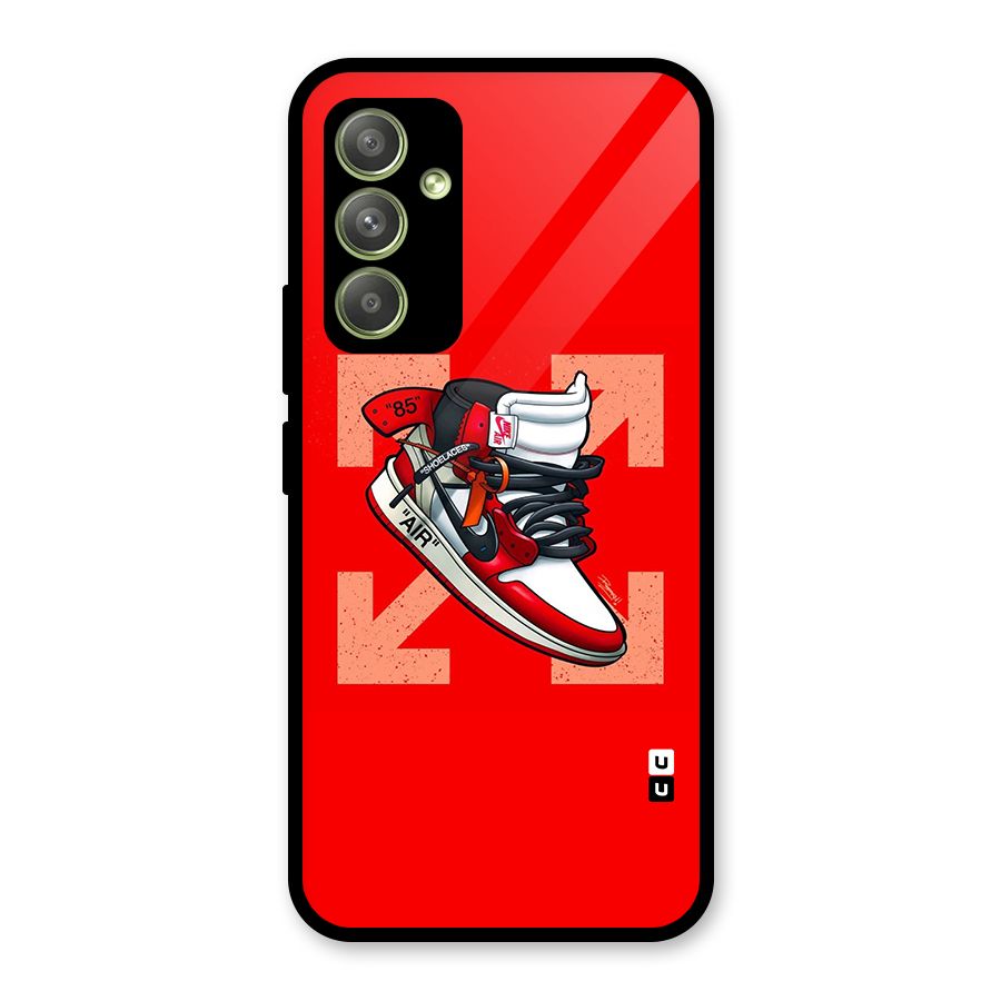 Trendy Air Shoes Glass Back Case for Galaxy A54