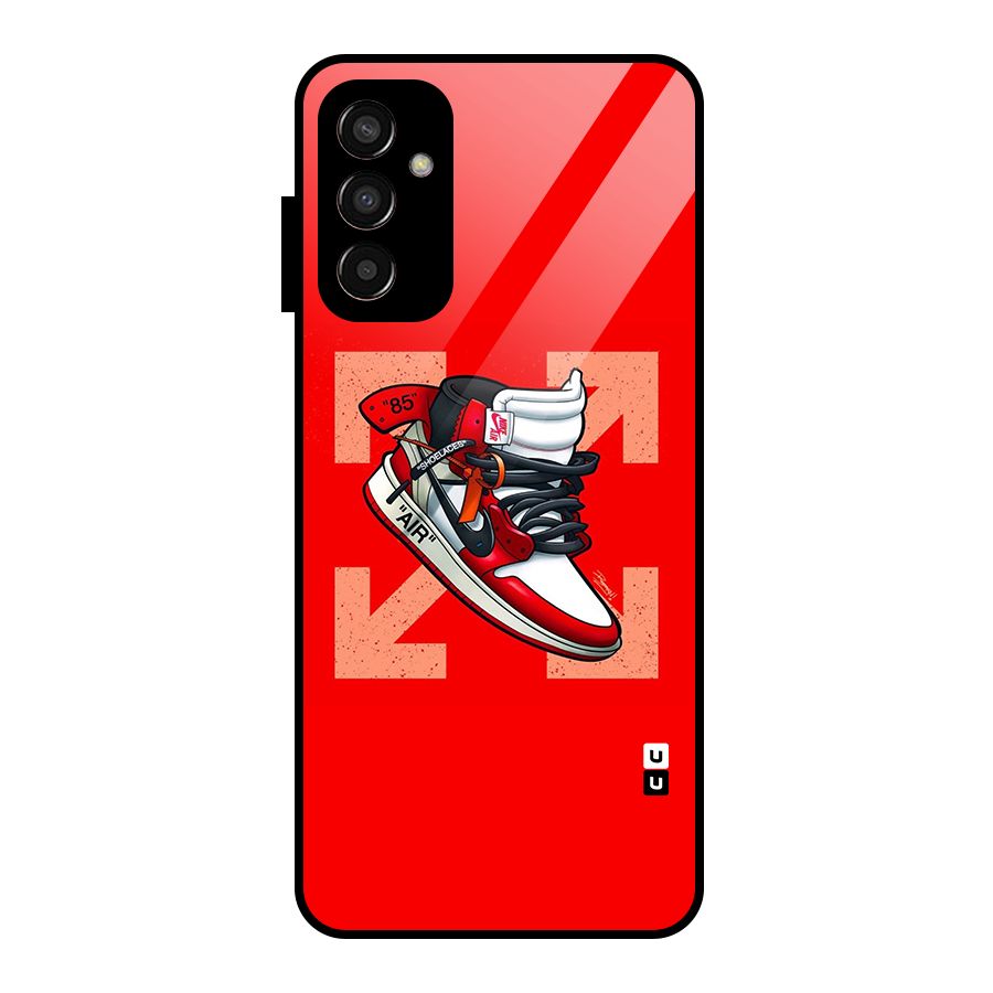 Trendy Air Shoes Glass Back Case for Galaxy F13