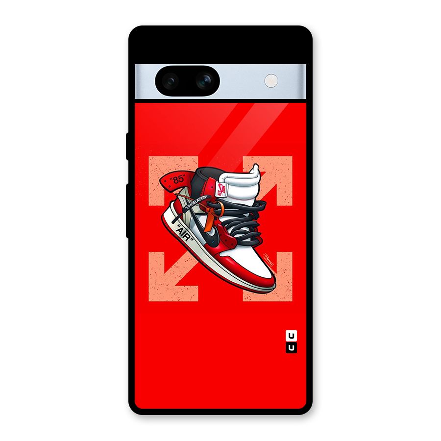 Trendy Air Shoes Glass Back Case for Google Pixel 7a