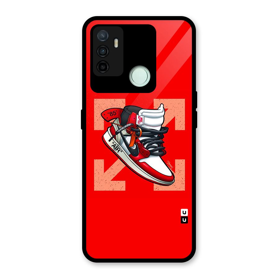 Trendy Air Shoes Glass Back Case for Oppo A53