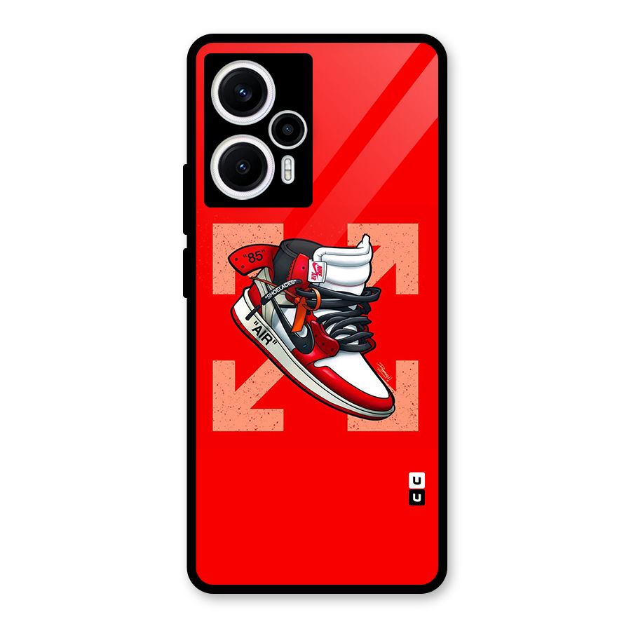 Trendy Air Shoes Glass Back Case for Poco F5