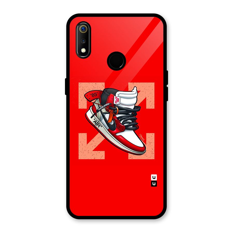 Trendy Air Shoes Glass Back Case for Realme 3i