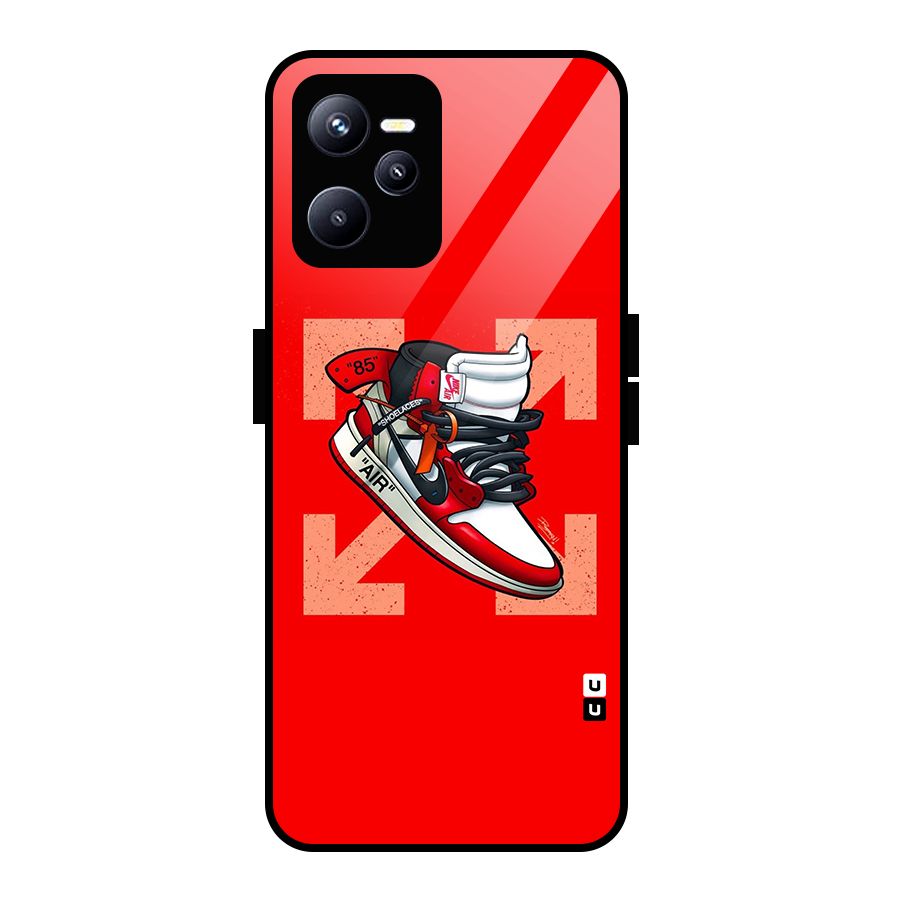 Trendy Air Shoes Glass Back Case for Realme C35