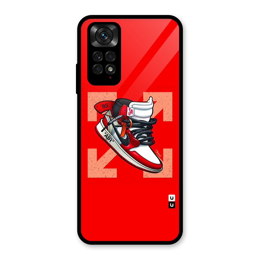 Trendy Air Shoes Glass Back Case for Redmi Note 11S