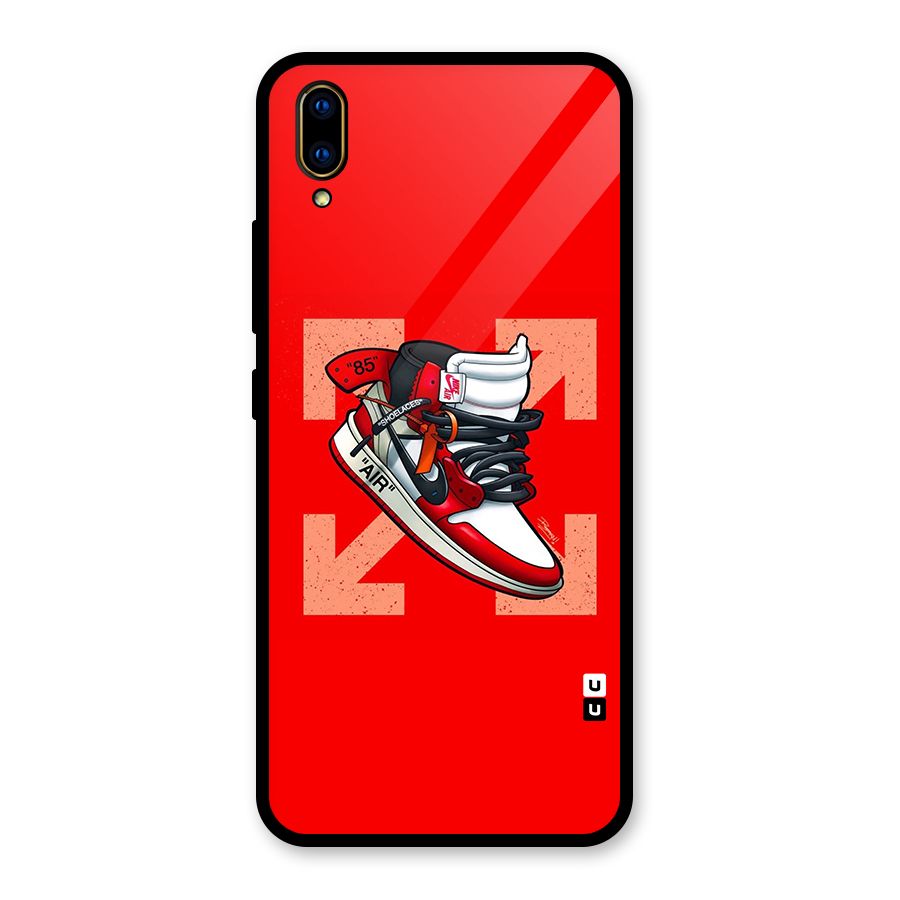 Trendy Air Shoes Glass Back Case for Vivo V11 Pro