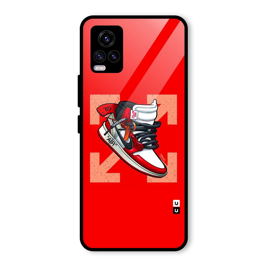 Trendy Air Shoes Glass Back Case for Vivo V20 2021