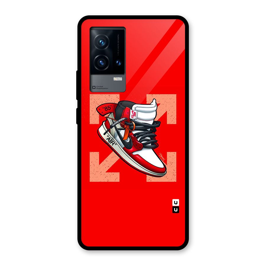 Trendy Air Shoes Glass Back Case for iQOO 9 5G
