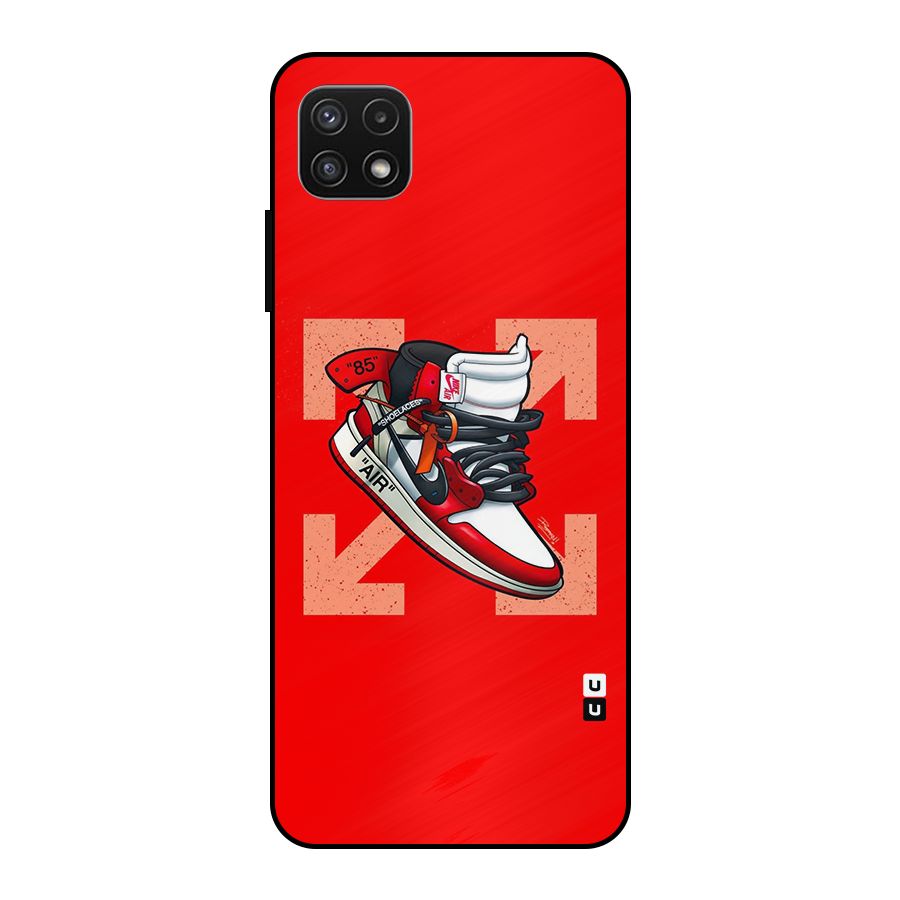Trendy Air Shoes Metal Back Case for Galaxy A22 5G