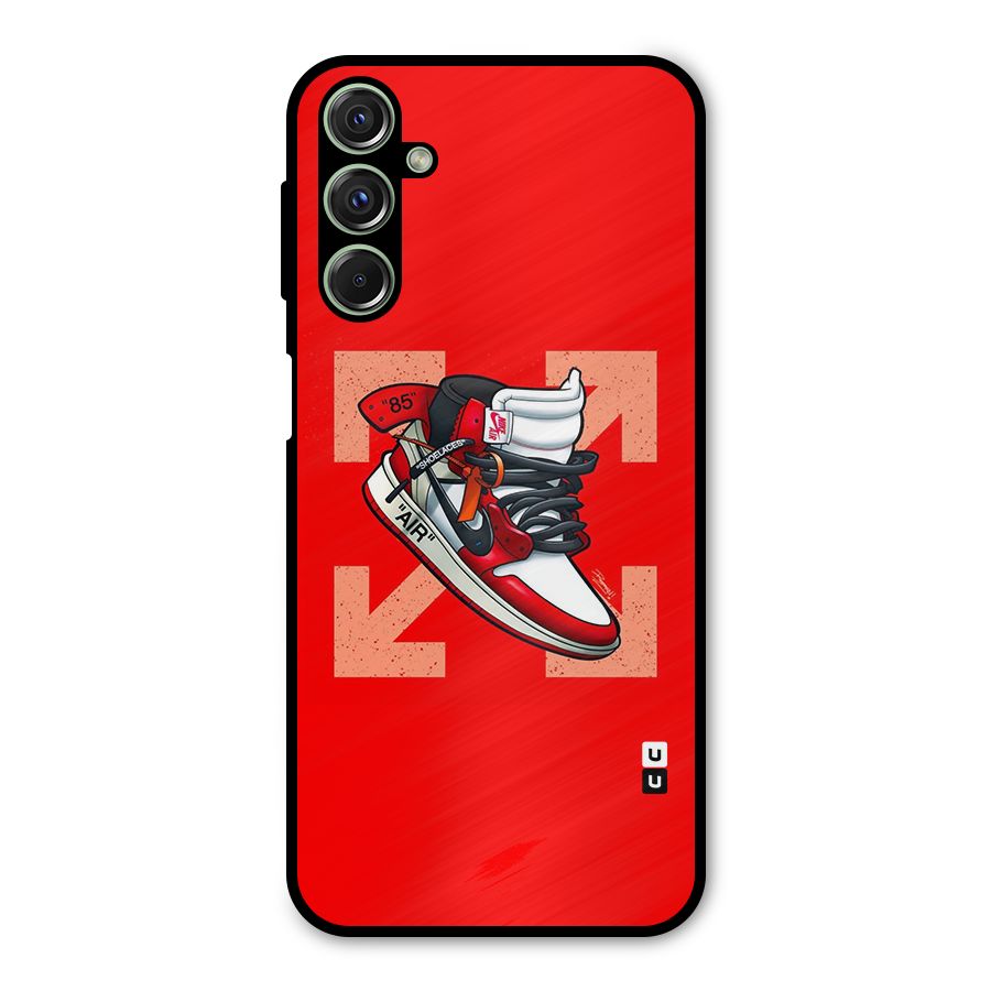 Trendy Air Shoes Metal Back Case for Galaxy F34