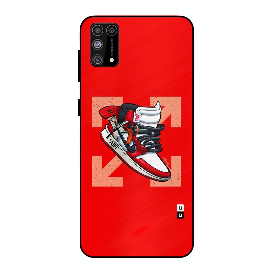 Trendy Air Shoes Metal Back Case for Galaxy F41
