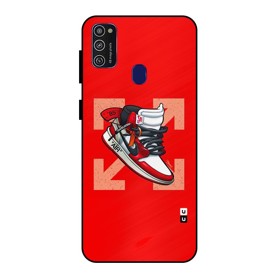 Trendy Air Shoes Metal Back Case for Galaxy M21