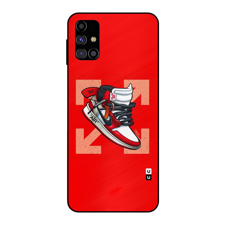 Trendy Air Shoes Metal Back Case for Galaxy M31s