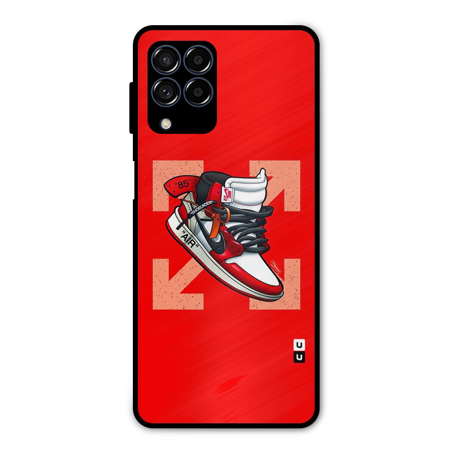Trendy Air Shoes Metal Back Case for Galaxy M53 5G