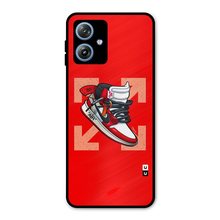 Trendy Air Shoes Metal Back Case for Moto G54