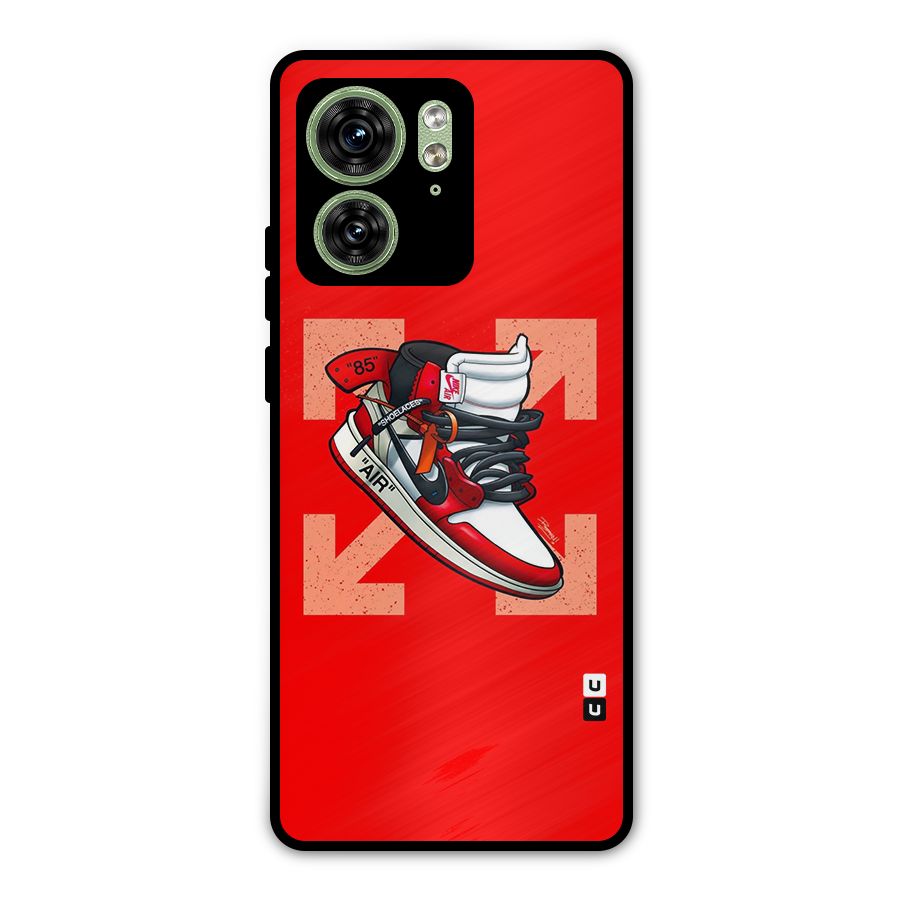 Trendy Air Shoes Metal Back Case for Motorola Edge 40 5G