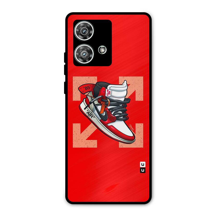 Trendy Air Shoes Metal Back Case for Motorola Edge 40 Neo
