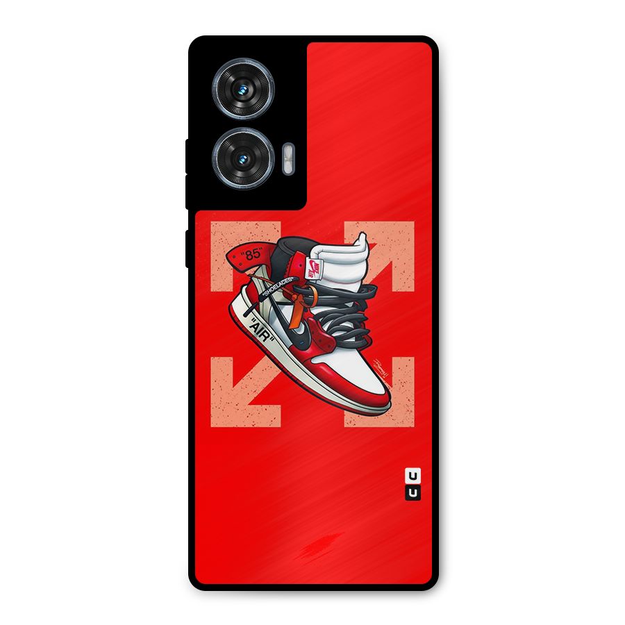 Trendy Air Shoes Metal Back Case for Motorola Edge 50 Fusion