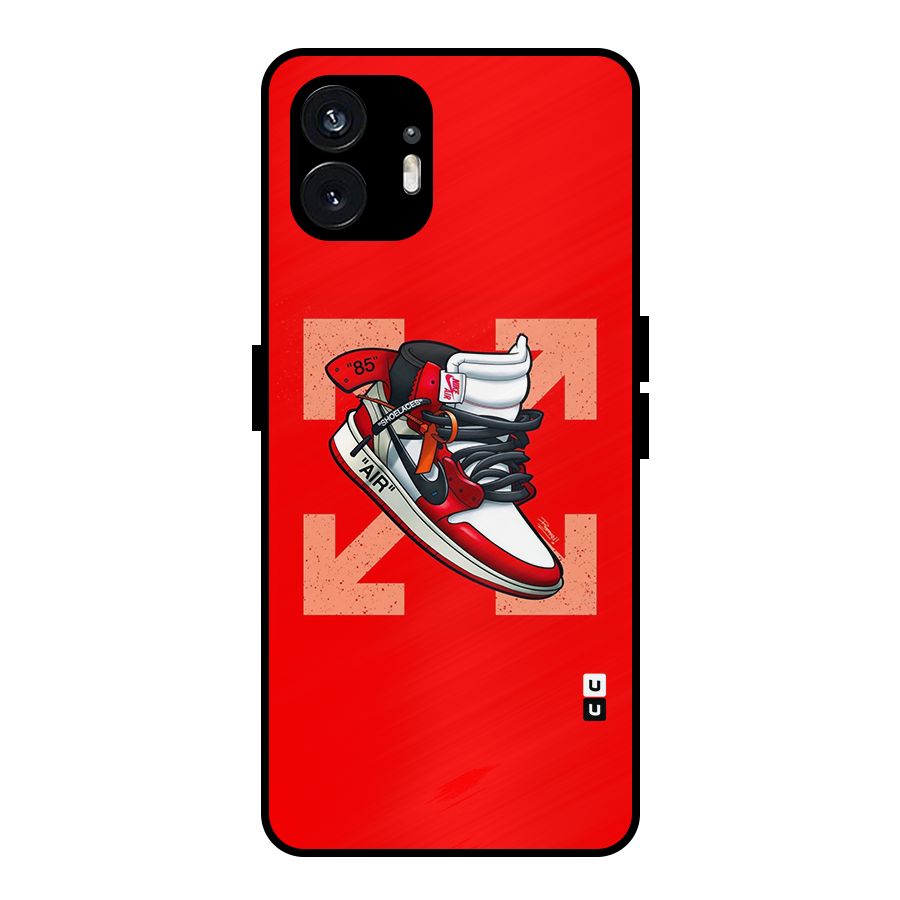 Trendy Air Shoes Metal Back Case for Nothing Phone 2