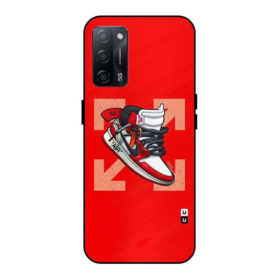 Trendy Air Shoes Metal Back Case for Oppo A53s 5G