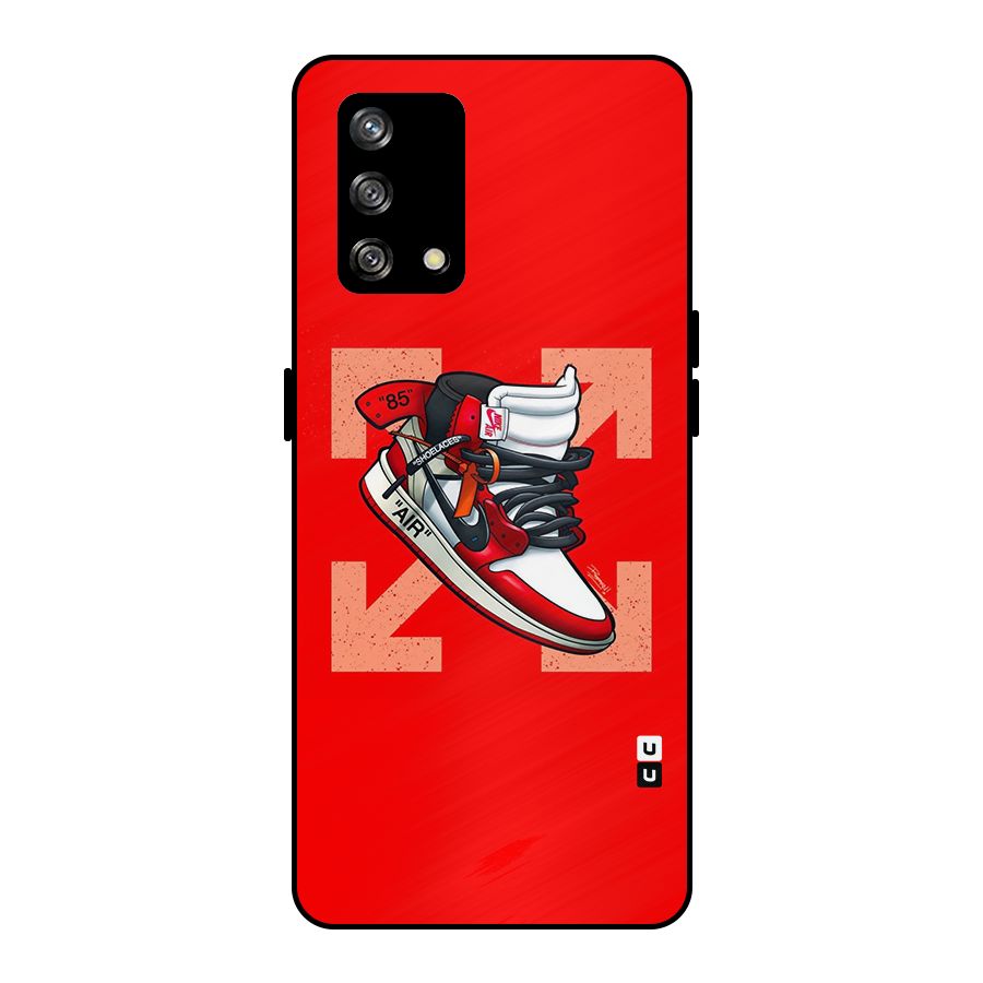 Trendy Air Shoes Metal Back Case for Oppo F19