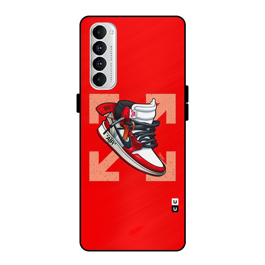 Trendy Air Shoes Metal Back Case for Oppo Reno4 Pro