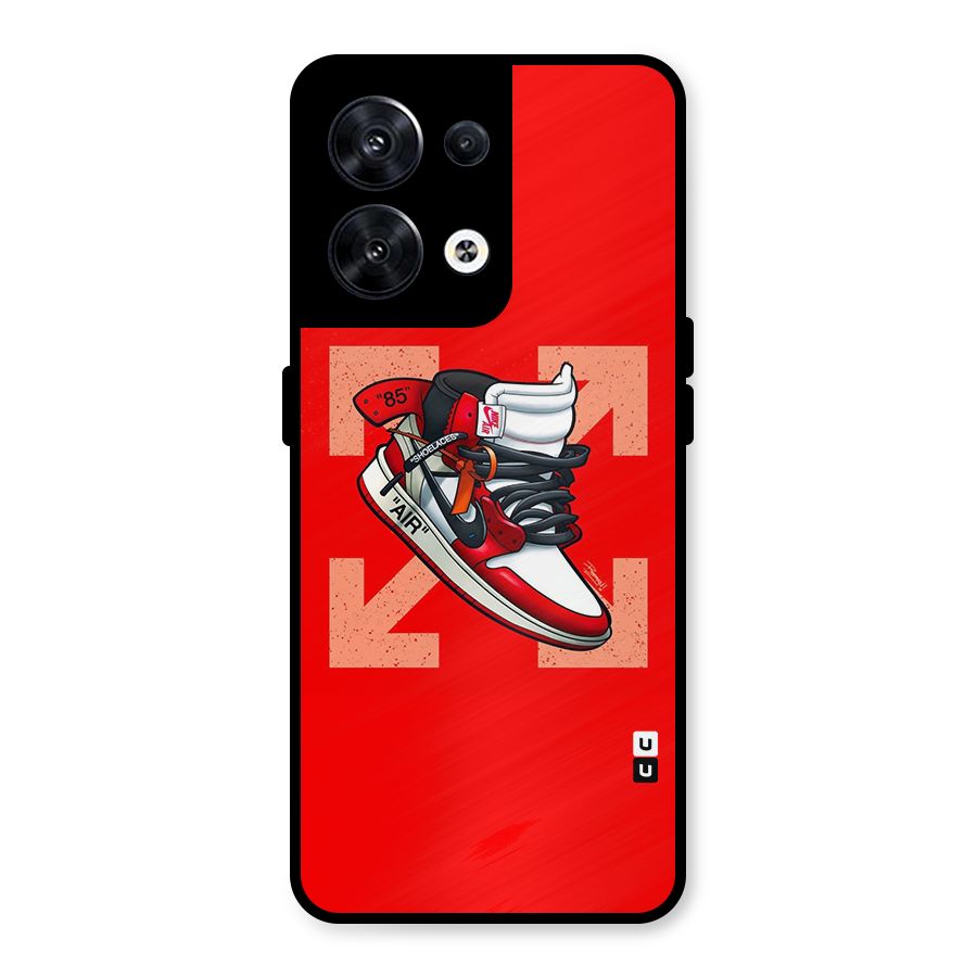 Trendy Air Shoes Metal Back Case for Oppo Reno8 5G