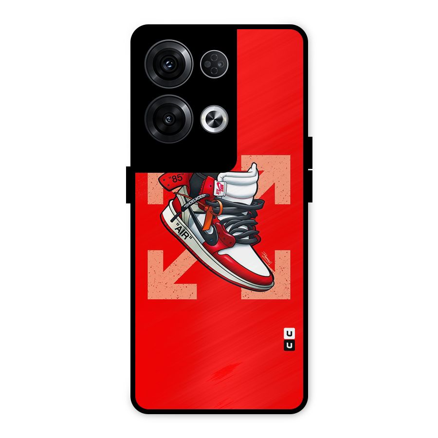 Trendy Air Shoes Metal Back Case for Oppo Reno8 Pro 5G