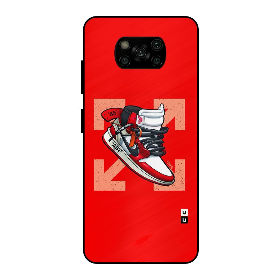 Trendy Air Shoes Metal Back Case for Poco X3