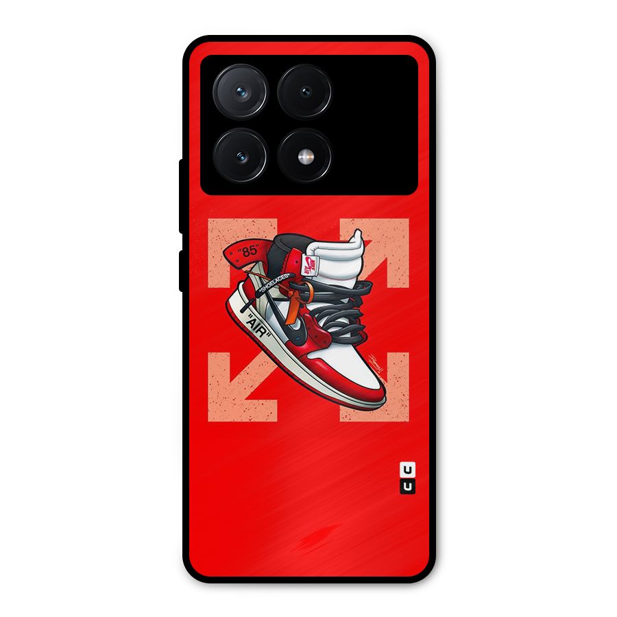 Trendy Air Shoes Metal Back Case for Poco X6 Pro